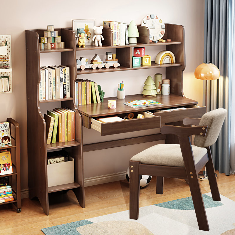Coerd 51.2 Kids Writing Desk Study Learning Computer Desk Set Brown